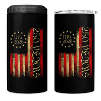 250 Years America Flag 4 in 1 Can Cooler Tumbler 250th Anniversary USA - Wonder Print Shop