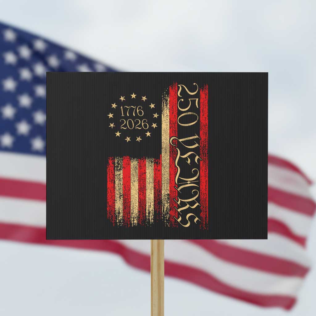 250 Years America Flag Protest Sign 250th Anniversary USA - Wonder Print Shop