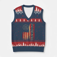 250 Years America Flag V-Neck Knit Sweater Vest 250th Anniversary USA - Wonder Print Shop