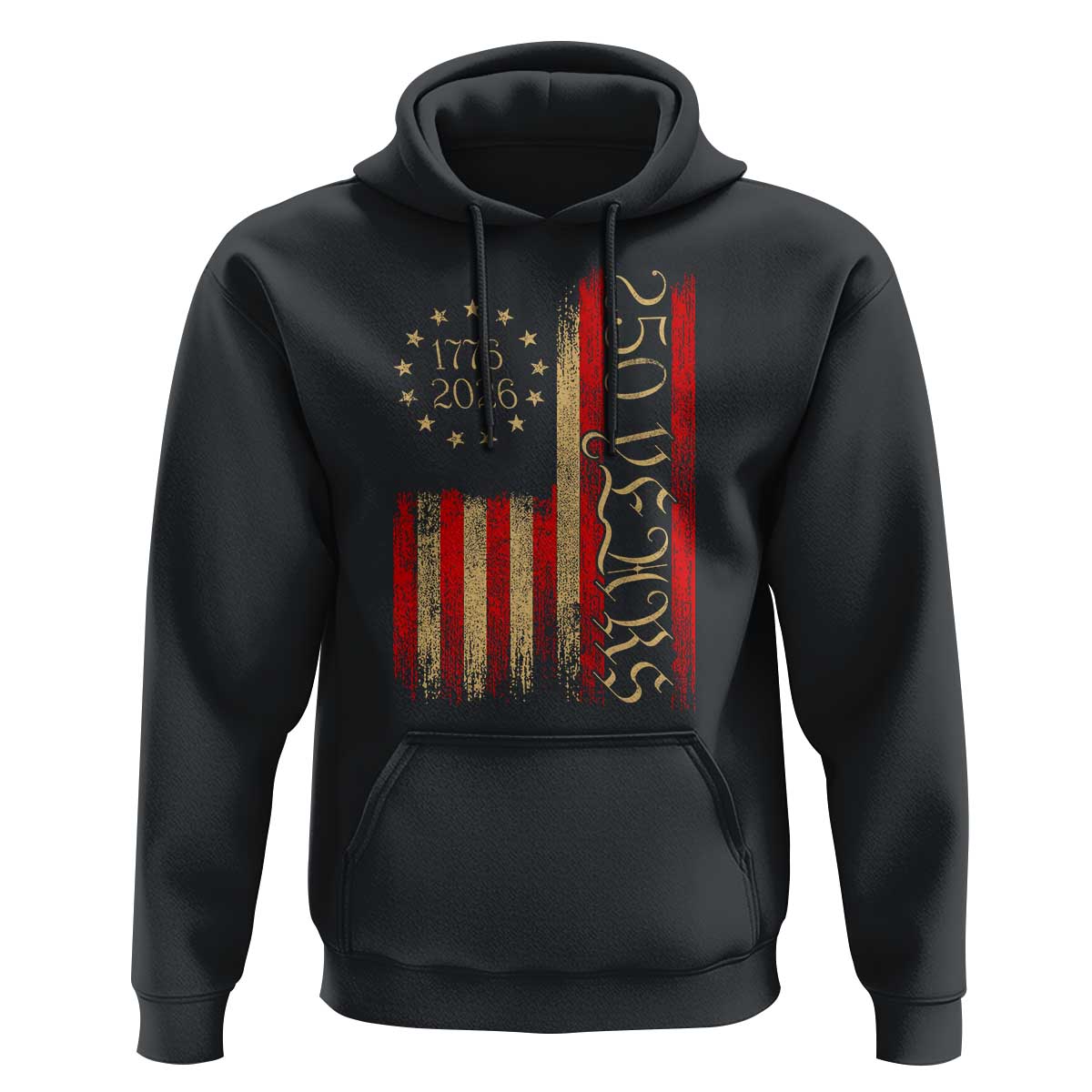250 Years America Flag Hoodie 250th Anniversary USA - Wonder Print Shop