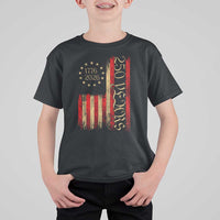 250 Years America Flag T Shirt For Kid 250th Anniversary USA - Wonder Print Shop