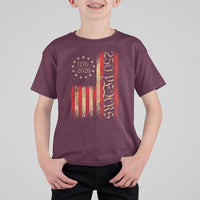 250 Years America Flag T Shirt For Kid 250th Anniversary USA - Wonder Print Shop