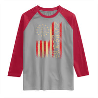 250 Years America Flag Raglan Shirt 250th Anniversary USA - Wonder Print Shop