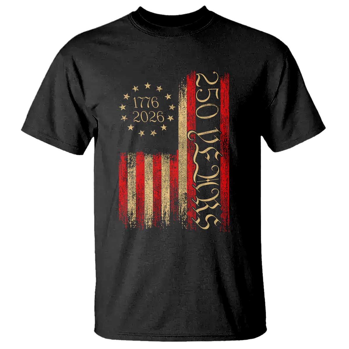250 Years America Flag T Shirt 250th Anniversary USA - Wonder Print Shop