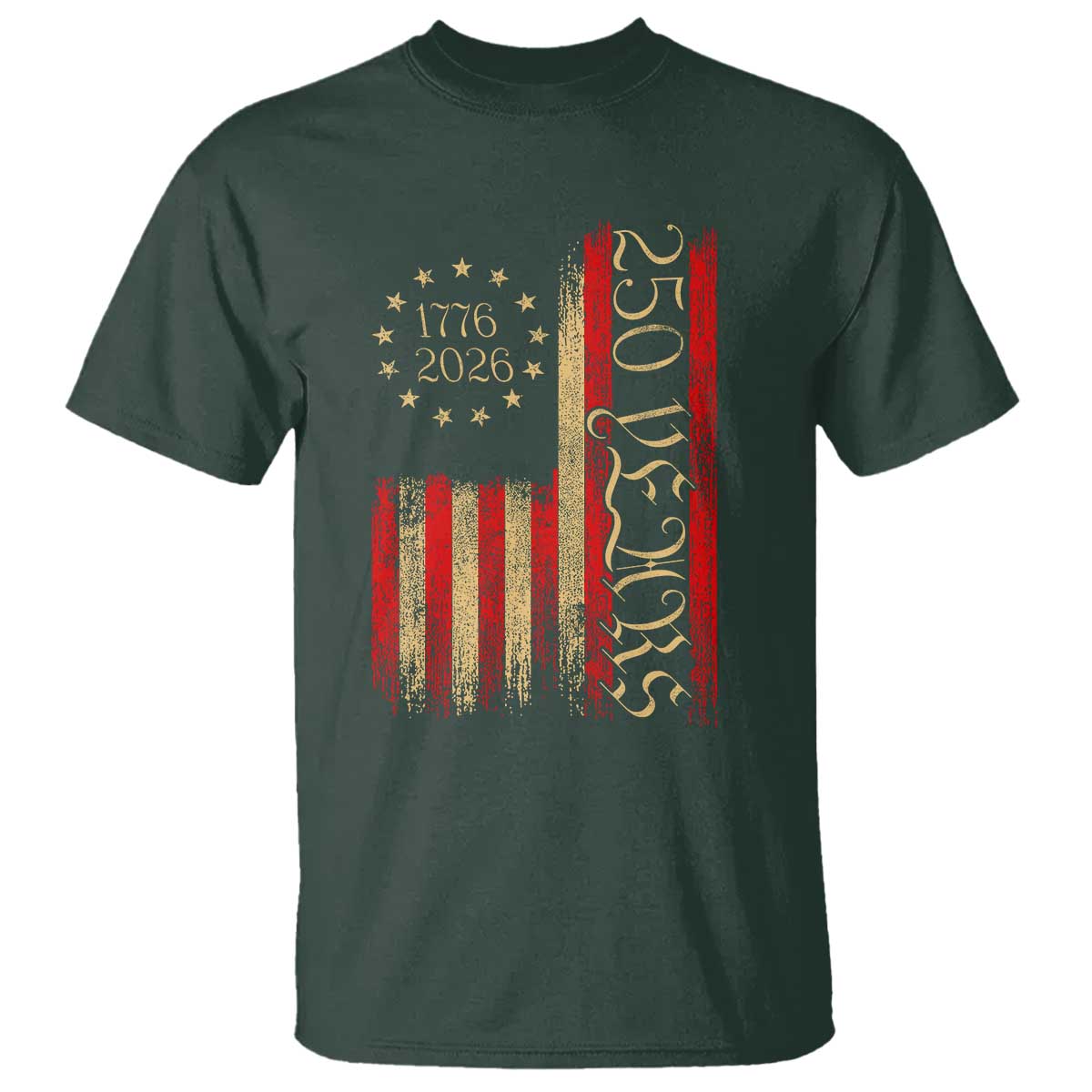 250 Years America Flag T Shirt 250th Anniversary USA - Wonder Print Shop