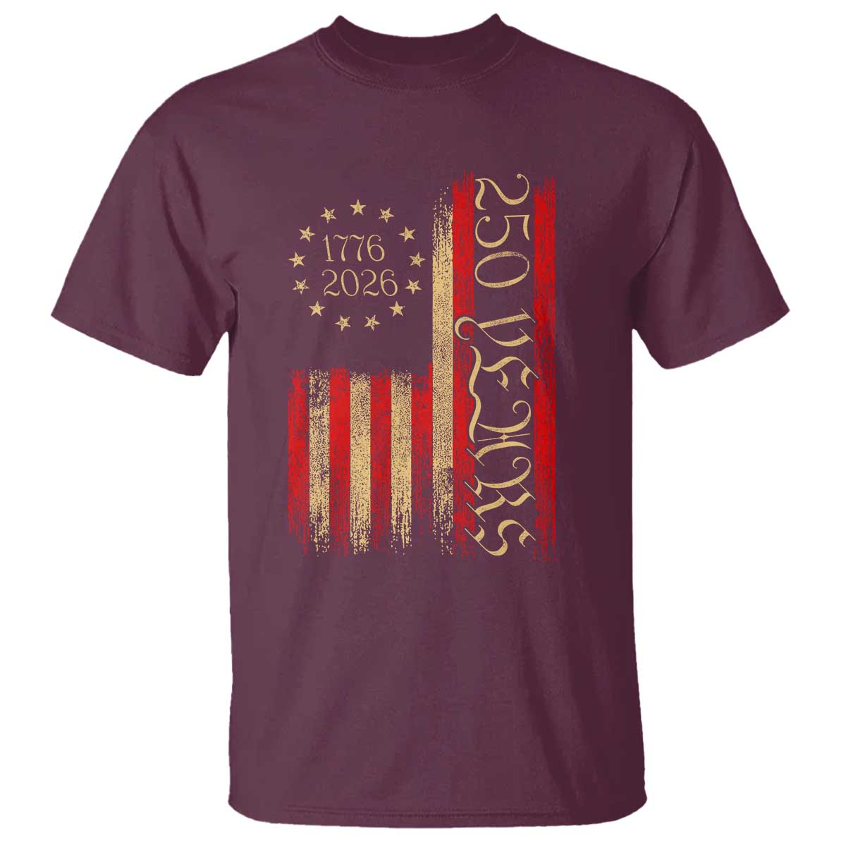 250 Years America Flag T Shirt 250th Anniversary USA - Wonder Print Shop