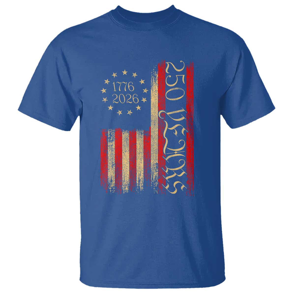 250 Years America Flag T Shirt 250th Anniversary USA - Wonder Print Shop