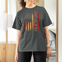 250 Years America Flag T Shirt For Women 250th Anniversary USA - Wonder Print Shop