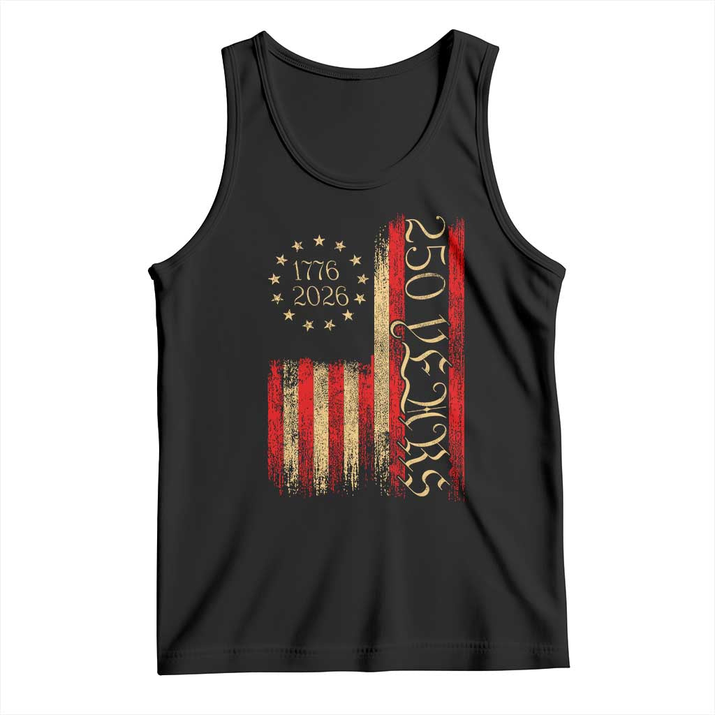 250 Years America Flag Tank Top 250th Anniversary USA - Wonder Print Shop