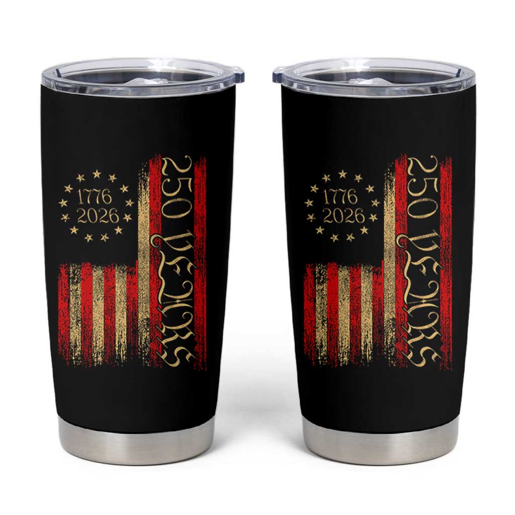 250 Years America Flag Tumbler Cup 250th Anniversary USA - Wonder Print Shop