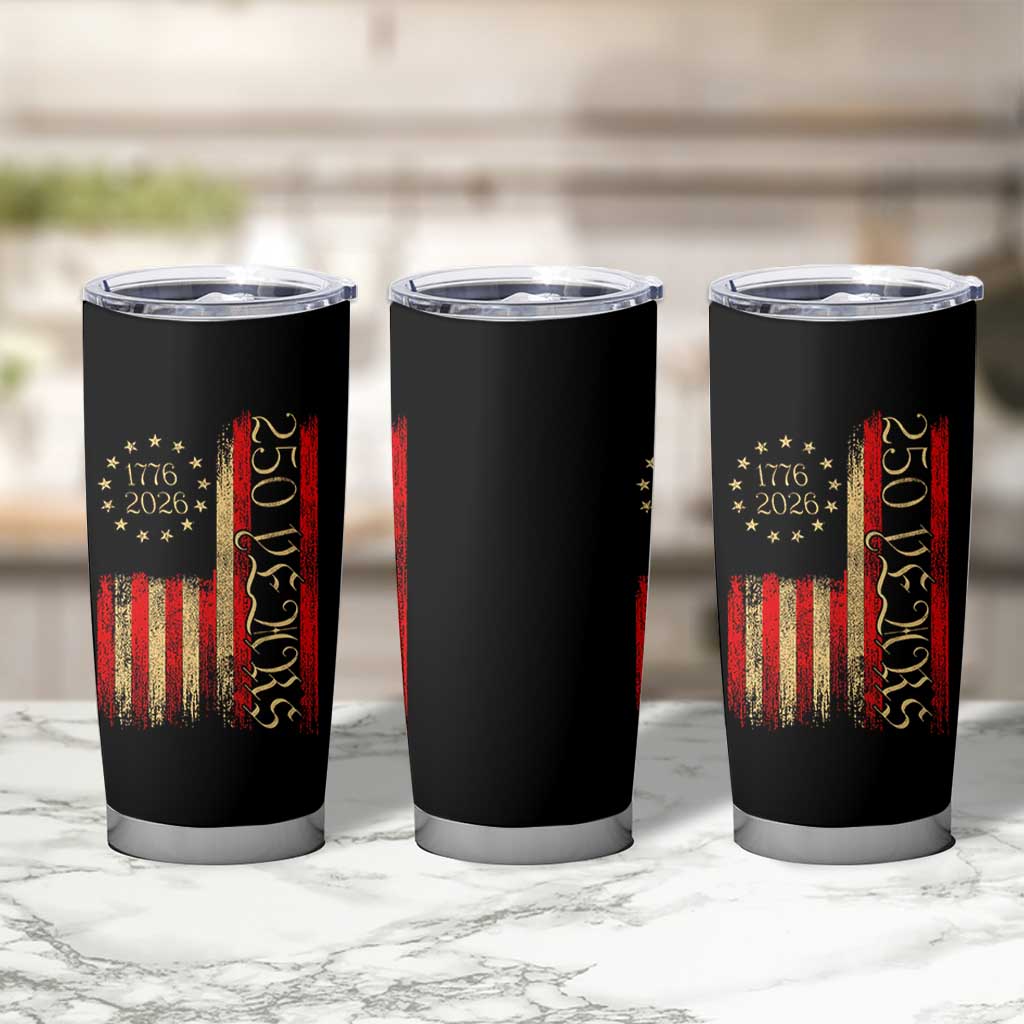 250 Years America Flag Tumbler Cup 250th Anniversary USA - Wonder Print Shop