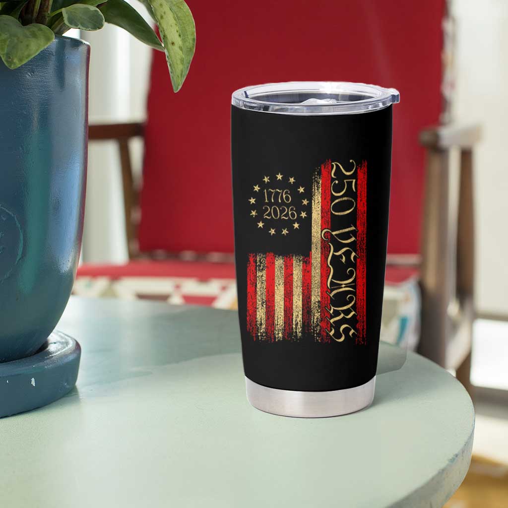 250 Years America Flag Tumbler Cup 250th Anniversary USA - Wonder Print Shop