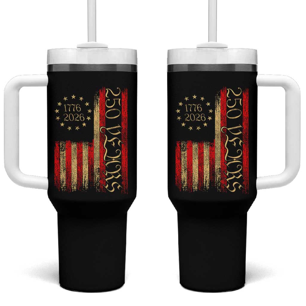 250 Years America Flag Tumbler With Handle 250th Anniversary USA - Wonder Print Shop