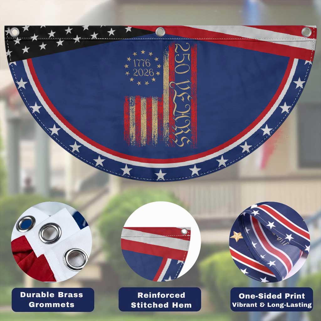 250 Years America Flag Patriotic Fan Flag 250th Anniversary USA