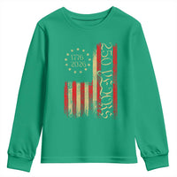 250 Years America Flag Youth Sweatshirt 250th Anniversary USA - Wonder Print Shop