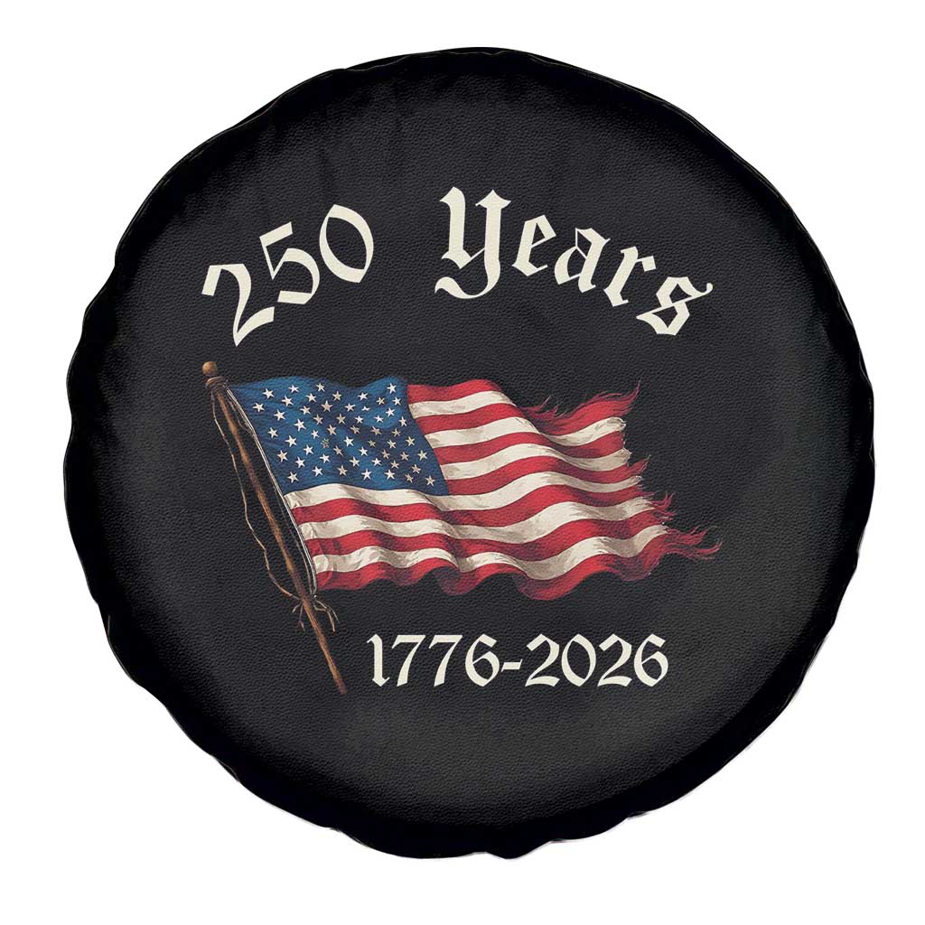 250 Years America Anniversary Spare Tire Cover Retro 250th Independence Day Freedom USA Flag - Wonder Print Shop