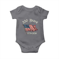250 Years America Anniversary Baby Onesie Retro 250th Independence Day Freedom USA Flag - Wonder Print Shop