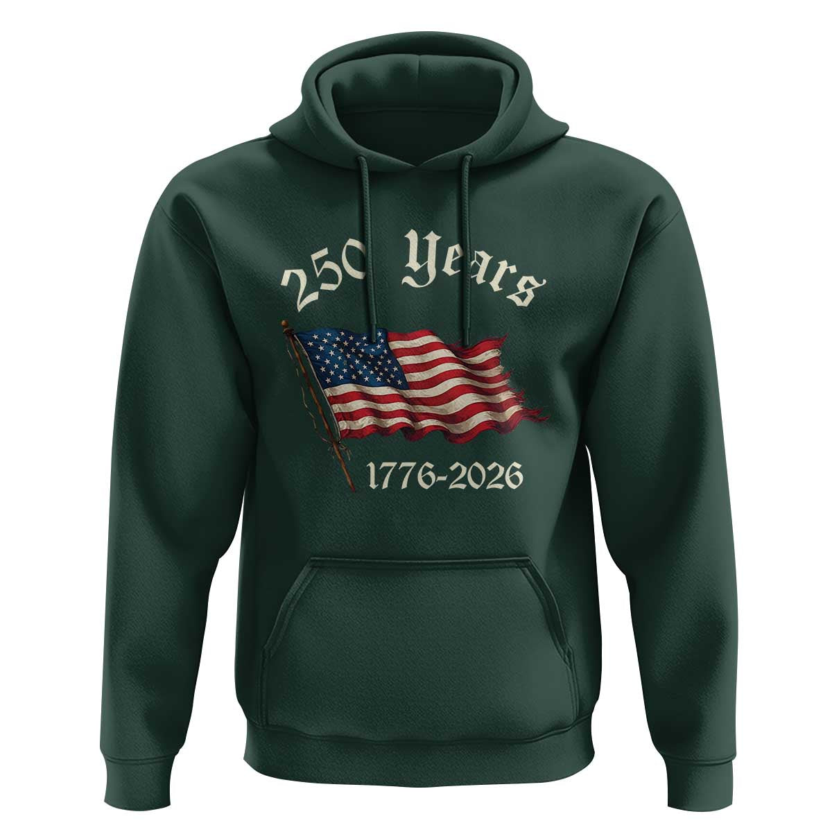 250 Years America Anniversary Hoodie Retro 250th Independence Day Freedom USA Flag - Wonder Print Shop