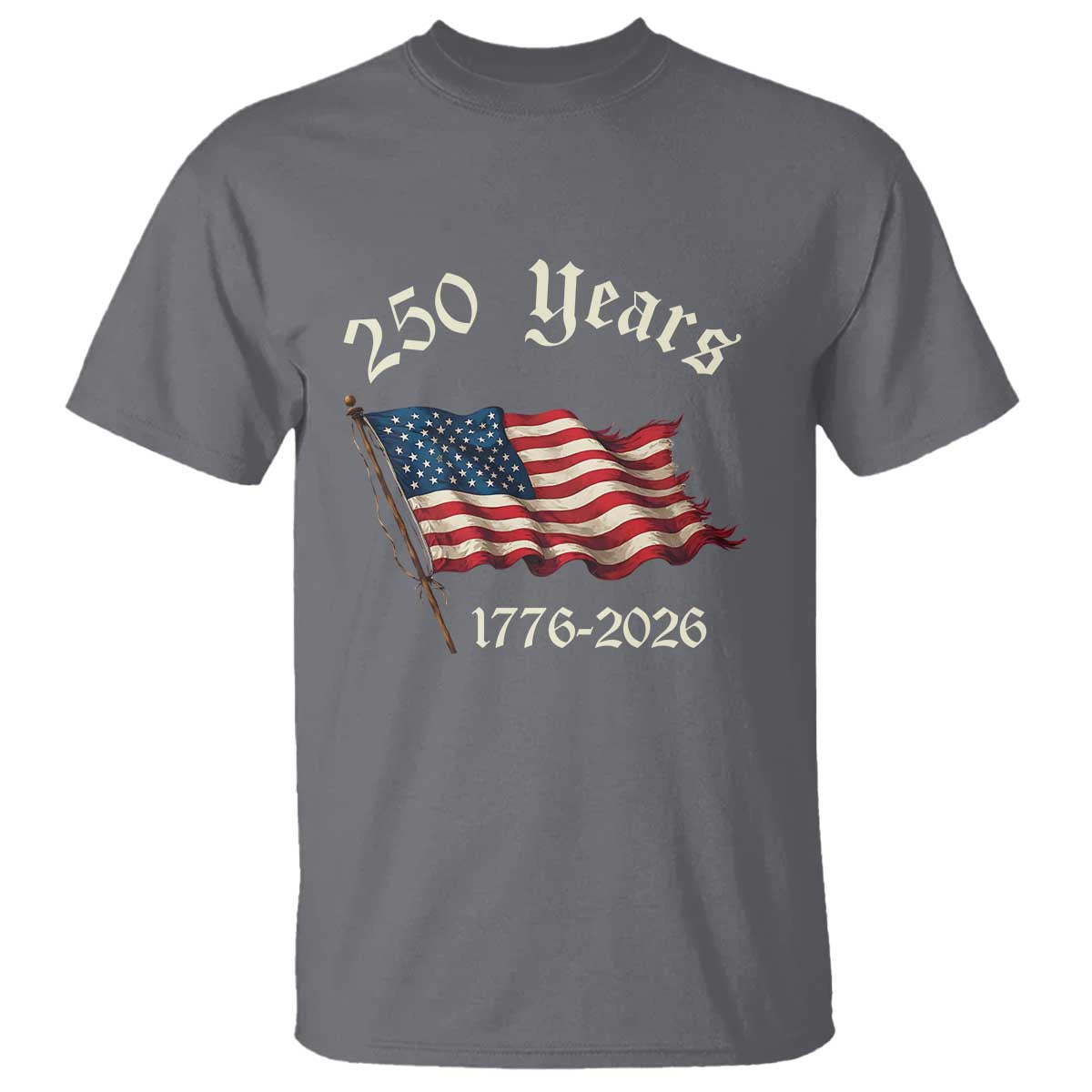 250 Years America Anniversary T Shirt Retro 250th Independence Day Freedom USA Flag - Wonder Print Shop