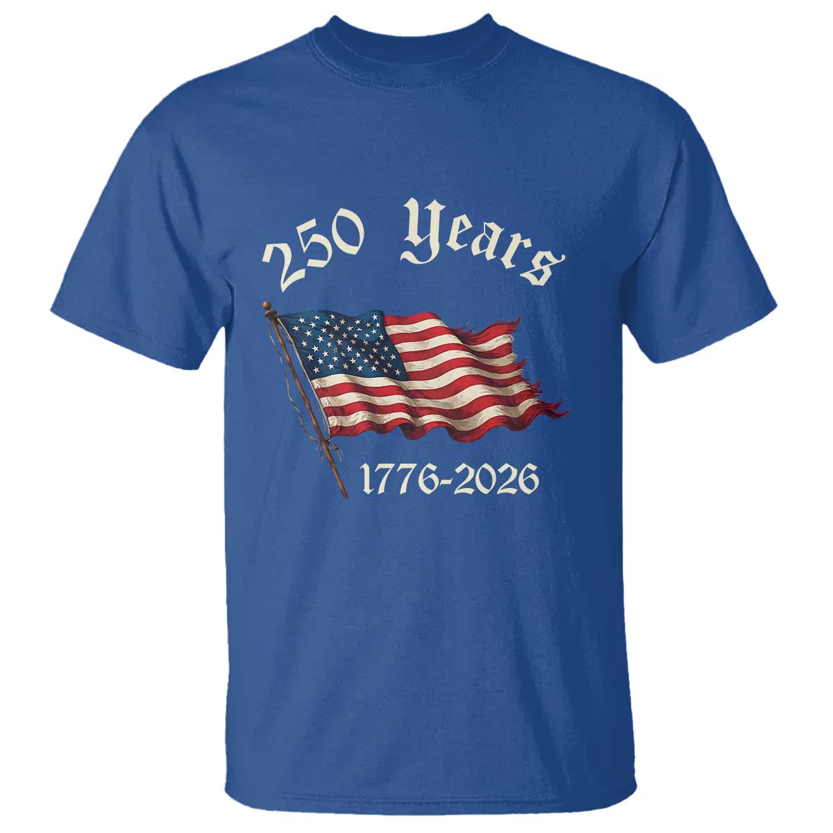 250 Years America Anniversary T Shirt Retro 250th Independence Day Freedom USA Flag - Wonder Print Shop
