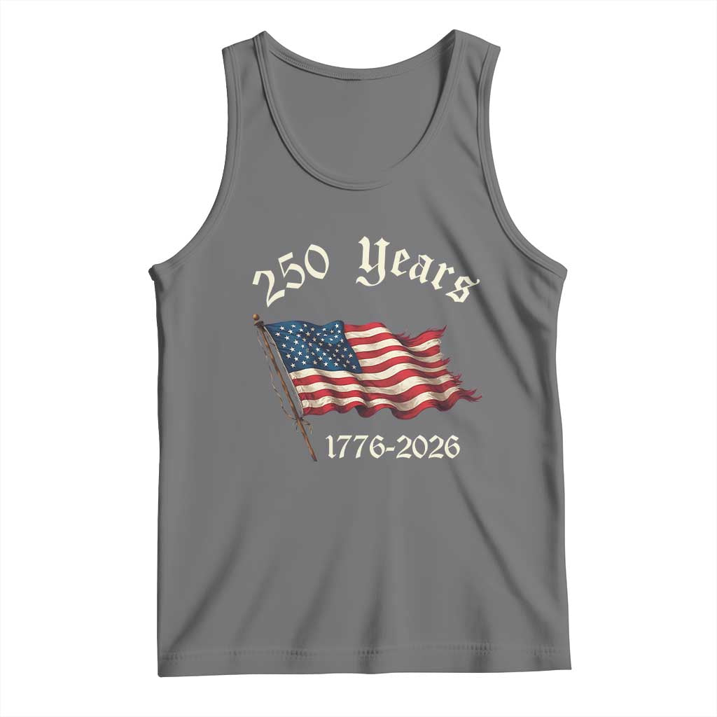 250 Years America Anniversary Tank Top Retro 250th Independence Day Freedom USA Flag - Wonder Print Shop