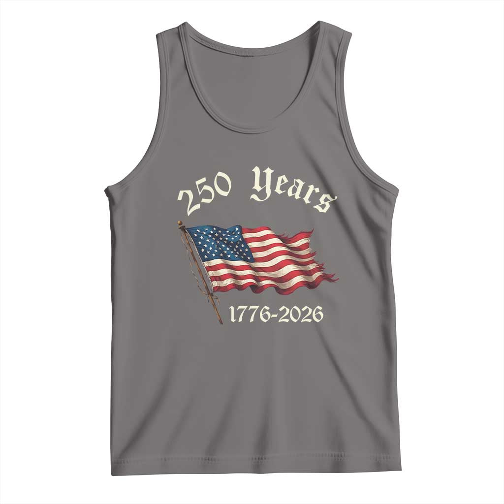 250 Years America Anniversary Tank Top Retro 250th Independence Day Freedom USA Flag - Wonder Print Shop