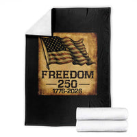 Freedom 250 Years America Throw Blanket Retro Vintage 250th Anniversary USA - Wonder Print Shop