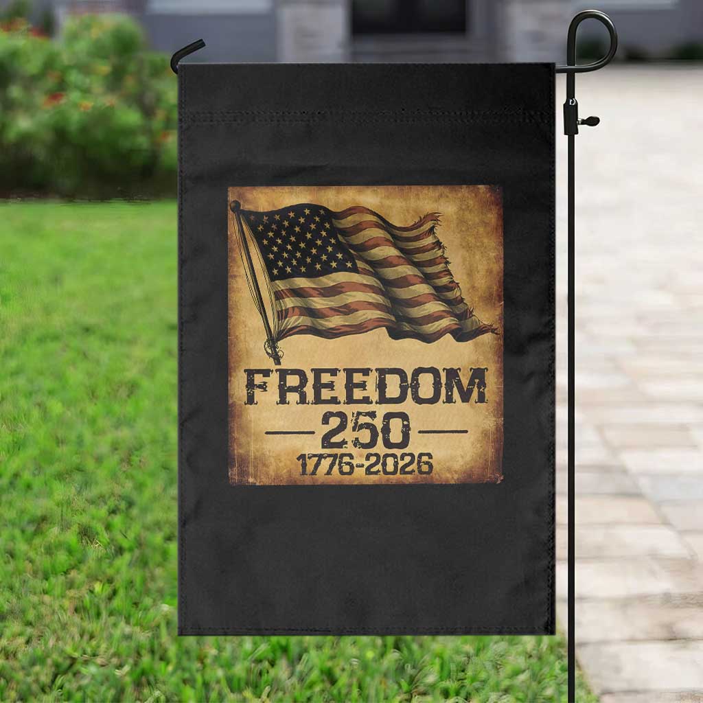 Freedom 250 Years America Garden Flag Retro Vintage 250th Anniversary USA - Wonder Print Shop