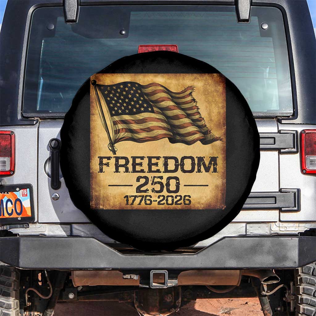 Freedom 250 Years America Spare Tire Cover Retro Vintage 250th Anniversary USA - Wonder Print Shop