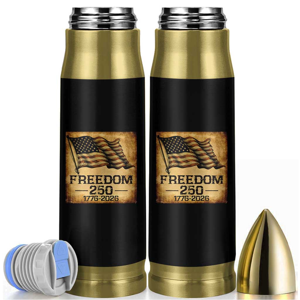 Freedom 250 Years America Bullet Tumbler Retro Vintage 250th Anniversary USA - Wonder Print Shop