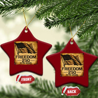 Freedom 250 Years America Ceramic Ornament Retro Vintage 250th Anniversary USA - Wonder Print Shop