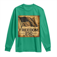 Freedom 250 Years America Long Sleeve Shirt Retro Vintage 250th Anniversary USA - Wonder Print Shop