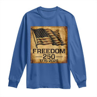 Freedom 250 Years America Long Sleeve Shirt Retro Vintage 250th Anniversary USA - Wonder Print Shop