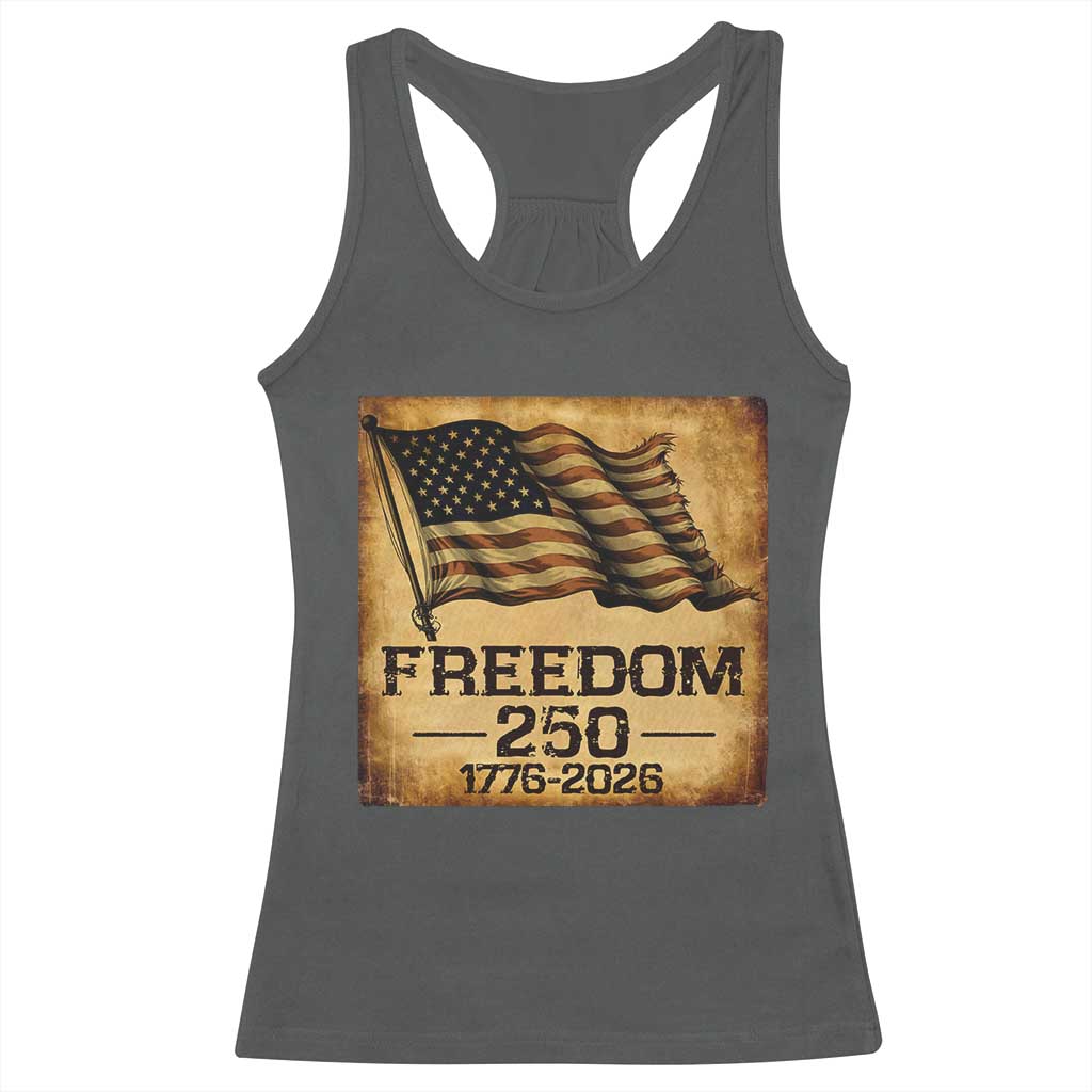 Freedom 250 Years America Racerback Tank Top Retro Vintage 250th Anniversary USA - Wonder Print Shop