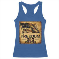 Freedom 250 Years America Racerback Tank Top Retro Vintage 250th Anniversary USA - Wonder Print Shop