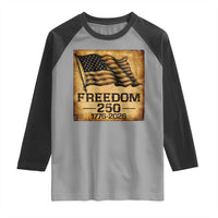 Freedom 250 Years America Raglan Shirt Retro Vintage 250th Anniversary USA - undefined