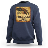 Freedom 250 Years America Sweatshirt Retro Vintage 250th Anniversary USA - Wonder Print Shop