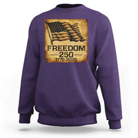 Freedom 250 Years America Sweatshirt Retro Vintage 250th Anniversary USA - Wonder Print Shop