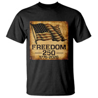 Freedom 250 Years America T Shirt Retro Vintage 250th Anniversary USA - Wonder Print Shop