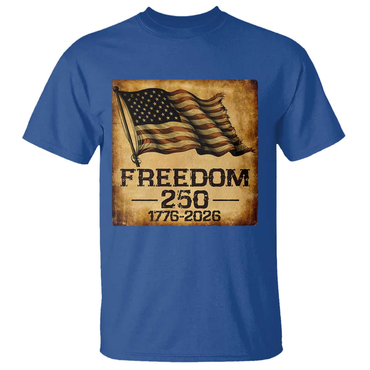 Freedom 250 Years America T Shirt Retro Vintage 250th Anniversary USA - Wonder Print Shop