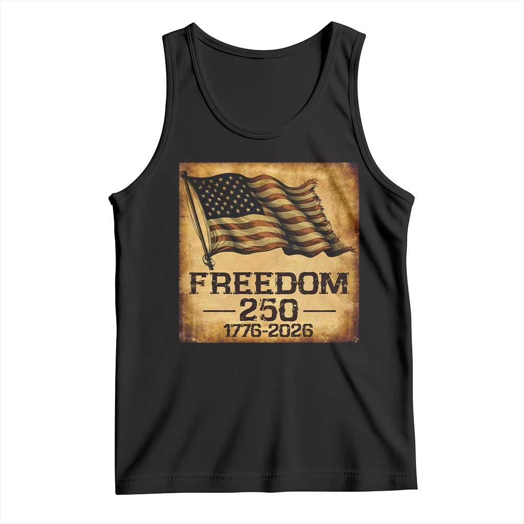 Freedom 250 Years America Tank Top Retro Vintage 250th Anniversary USA - Wonder Print Shop