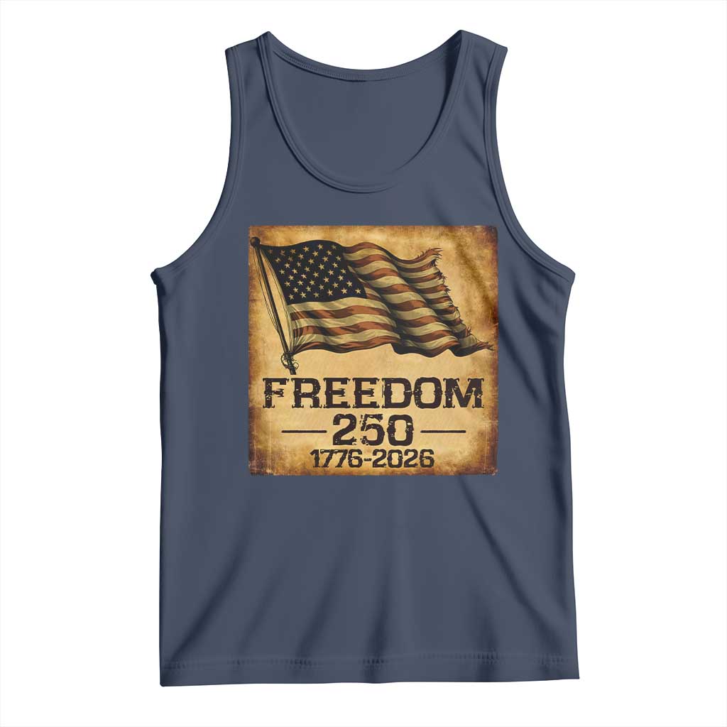Freedom 250 Years America Tank Top Retro Vintage 250th Anniversary USA - Wonder Print Shop