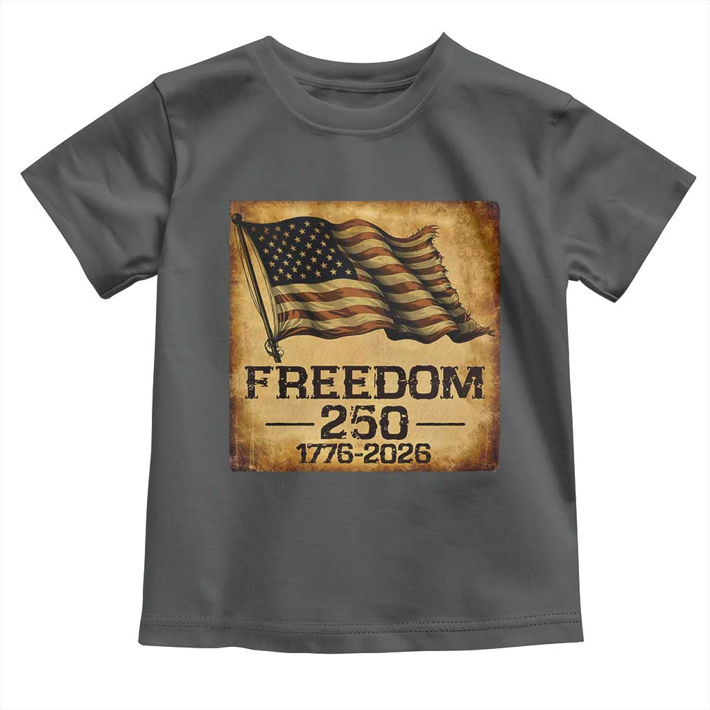 Freedom 250 Years America Toddler T Shirt Retro Vintage 250th Anniversary USA - Wonder Print Shop