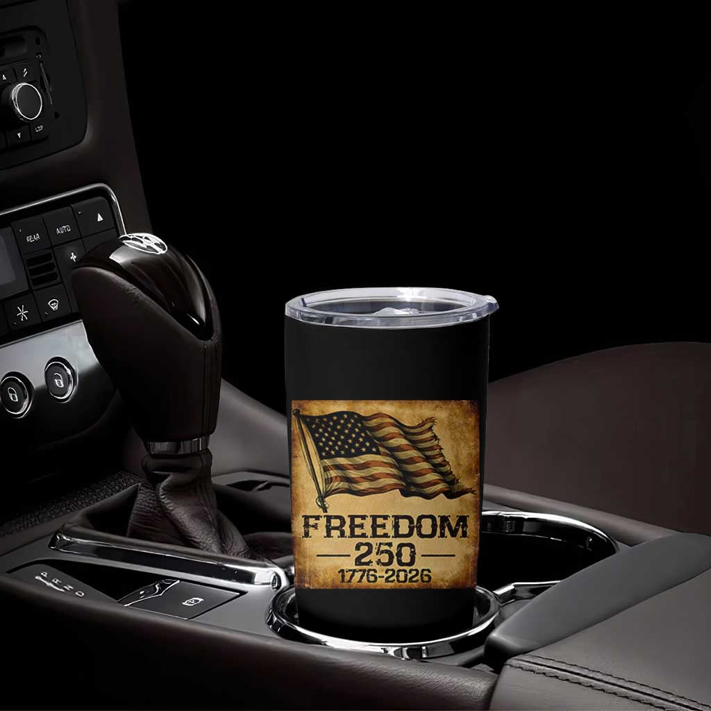Freedom 250 Years America Tumbler Cup Retro Vintage 250th Anniversary USA - Wonder Print Shop
