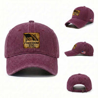 Freedom 250 Years America Washed Cotton Baseball Cap Retro Vintage 250th Anniversary USA