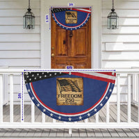 Freedom 250 Years America Patriotic Fan Flag Retro Vintage 250th Anniversary USA