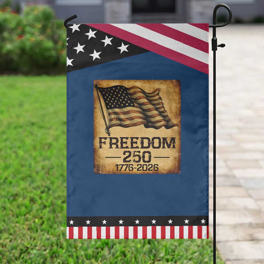 Freedom 250 Years America Garden Flag Retro Vintage 250th Anniversary USA