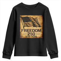 Freedom 250 Years America Youth Sweatshirt Retro Vintage 250th Anniversary USA - Wonder Print Shop
