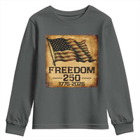Freedom 250 Years America Youth Sweatshirt Retro Vintage 250th Anniversary USA - Wonder Print Shop