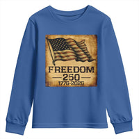 Freedom 250 Years America Youth Sweatshirt Retro Vintage 250th Anniversary USA - Wonder Print Shop